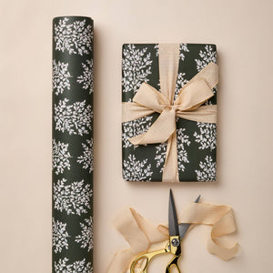 DEEP GREEN BOTANICAL GIFT WRAP