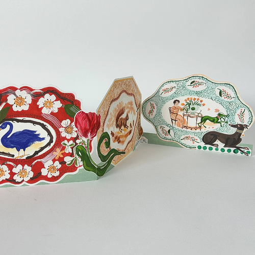 Romantic Platter Concertina Card