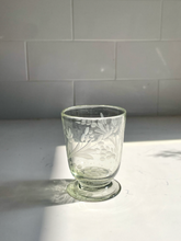 Load image into Gallery viewer, Hand Blown Etched Footed Glasses Water &amp; Wine Glasses