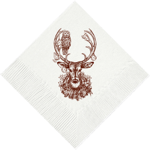 Christmas Deer Beverage Napkins