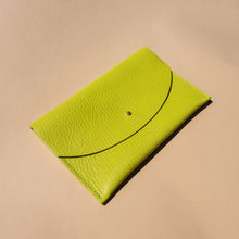 Load image into Gallery viewer, Envelope Pouch - Chartreuse Leather