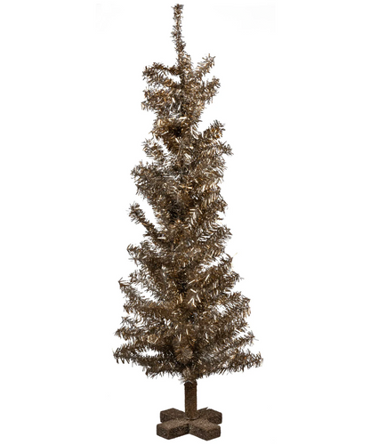 Silver Tinsel Christmas Tree