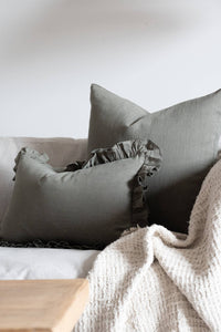 Ruffle Pillow in Sage