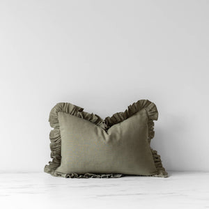 Ruffle Pillow in Sage