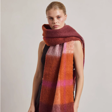 Load image into Gallery viewer, The Stockholm Scarf - Red &amp; Pumpkin Check