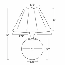 Load image into Gallery viewer, Crystal Mini Lamp w/ Scalloped Shade in Olive