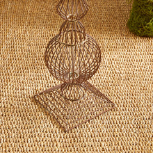 Load image into Gallery viewer, Weatherd Metal Wire Finial Garden Structure