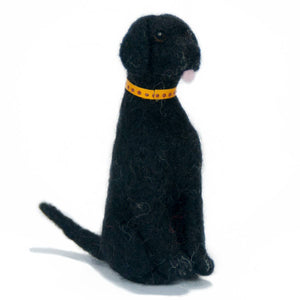 Labrador Retriever Dog- Artisan Hand-Felted Alpaca Sculpture: Yellow