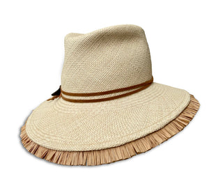 Esperanza - Fringed Fedora: Medium 22.5/23