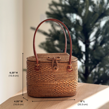 Load image into Gallery viewer, The Jenny Nantucket Style Rattan Bag