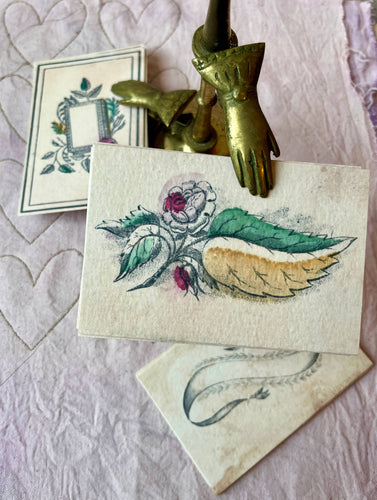 Vintage Inspired Calling Cards: Flowers