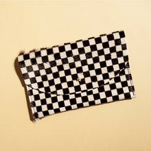 Load image into Gallery viewer, Envelope Pouch - Checkered Hair on Hide