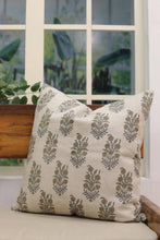 Load image into Gallery viewer, Hand Block Printed Botanical Linen Toss Pillow