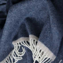 Load image into Gallery viewer, Cashmere &amp; Merino Wool Throw in dark blue