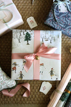 Load image into Gallery viewer, Ice Skating Scene Wrapping Paper: Ice Skating Wrapping Paper