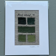 Load image into Gallery viewer, Original Color Charts on Antique Linen