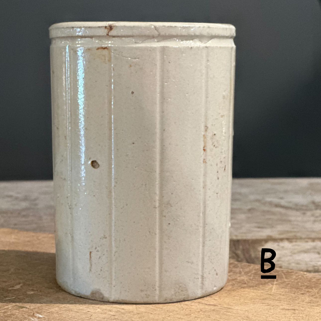 Antique English Ironstone Marmalade Pots