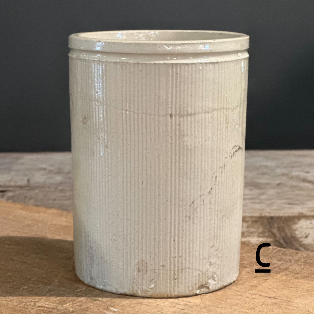Antique English Ironstone Marmalade Pots
