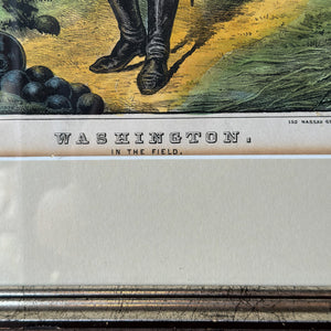 Washington in the Field Currier & Ives Print