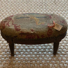 Load image into Gallery viewer, Vintage Needlepoint Footstool