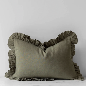 Ruffle Pillow in Sage