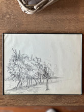 Load image into Gallery viewer, Vintage Tree Landscape Sketch