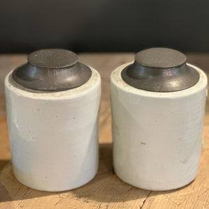 Antique Tea Canisters Pair