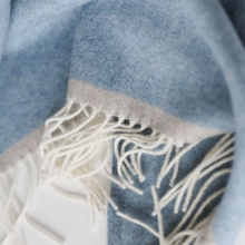Load image into Gallery viewer, Cashmere &amp; Merino Wool Throw in Dutch Blue