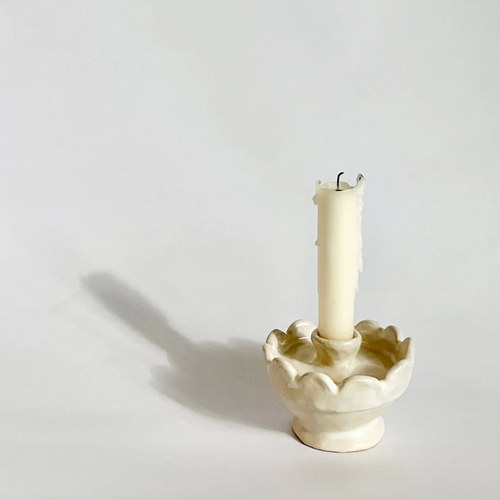 Small Scalloped Candleholder