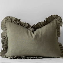 Load image into Gallery viewer, Ruffle Pillow in Sage