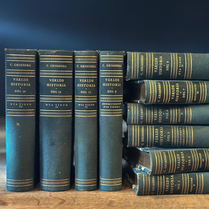 Vintage Leather Books Grouping