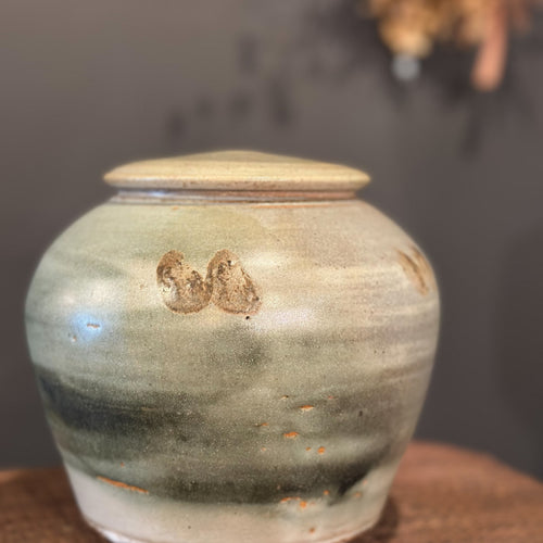 Signed Pottery w/ Lid