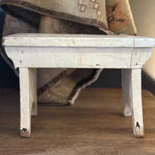 Load image into Gallery viewer, Vintage White Stool