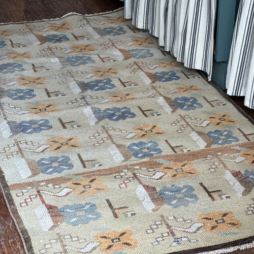 Vintage Wool Turkish Rug