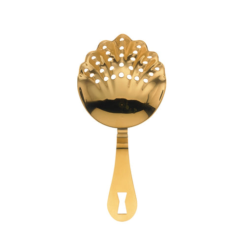 Gold Plated Scalloped Julep Strainer