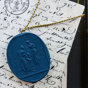 Cameo Necklace Blue