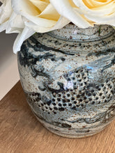 Load image into Gallery viewer, Rustic Blue &amp; White Phoenix Vase