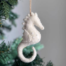 Load image into Gallery viewer, Felt Seahorse Ornament