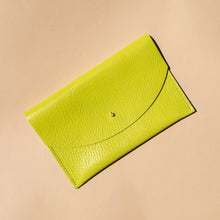 Load image into Gallery viewer, Envelope Pouch - Chartreuse Leather