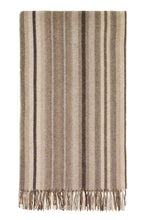 Load image into Gallery viewer, Natural/Stripe Lambswool Throw
