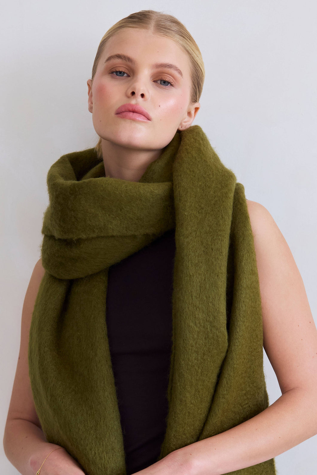 The Reykjavik Scarf - 100% Recycled - Sea Kelp Green