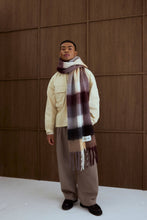 Load image into Gallery viewer, The Reykjavik Scarf - 100% Recycled - Purple/Brown Check