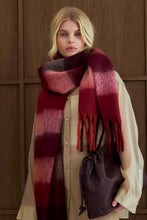 Load image into Gallery viewer, The Reykjavik Scarf - 100% Recycled - Burgundy Check
