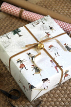 Load image into Gallery viewer, Ice Skating Scene Wrapping Paper: Ice Skating Wrapping Paper