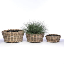 Load image into Gallery viewer, Woven Round Planter Lined in Various Sizes
