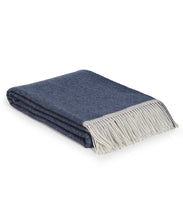 Load image into Gallery viewer, Cashmere &amp; Merino Wool Throw in dark blue