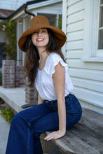 Load image into Gallery viewer, Monica Packable Straw Sun Hat in Brown