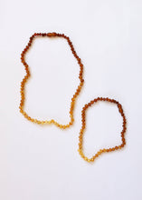 Load image into Gallery viewer, Raw Baltic Amber + Sunflower || Necklace ||: 16" Adult Necklace