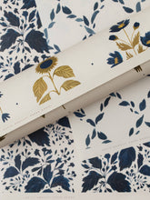 Load image into Gallery viewer, BLUE BOTANICAL GIFT WRAP PAPER