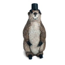 Load image into Gallery viewer, Groundhog: Wildlife Felted Alpaca Sculpture